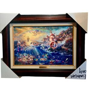 Thomas Kinkaid disney dreams collection the little mermaid 12 X 18 new 13/72